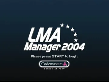 LMA Manager 2004 (Europe) screen shot title